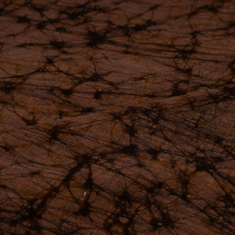 ABSTRACT BROWN BATIK COTTON 95 GSM FABRIC - HAND PRINTED