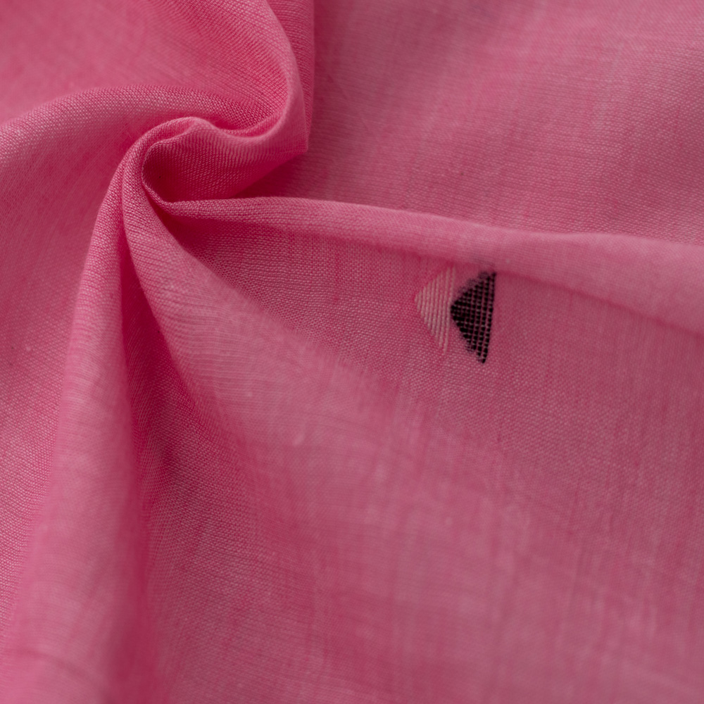 Geometric Pink Jamdani Pure Cotton 55 GSM Fabric 28