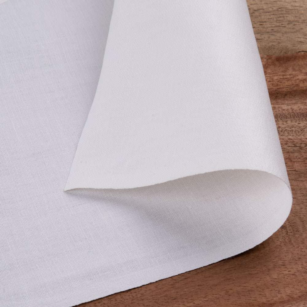 White Mulmul Cotton 147 GSM Fabric - Bleached White Dyeable 36 Inch Width