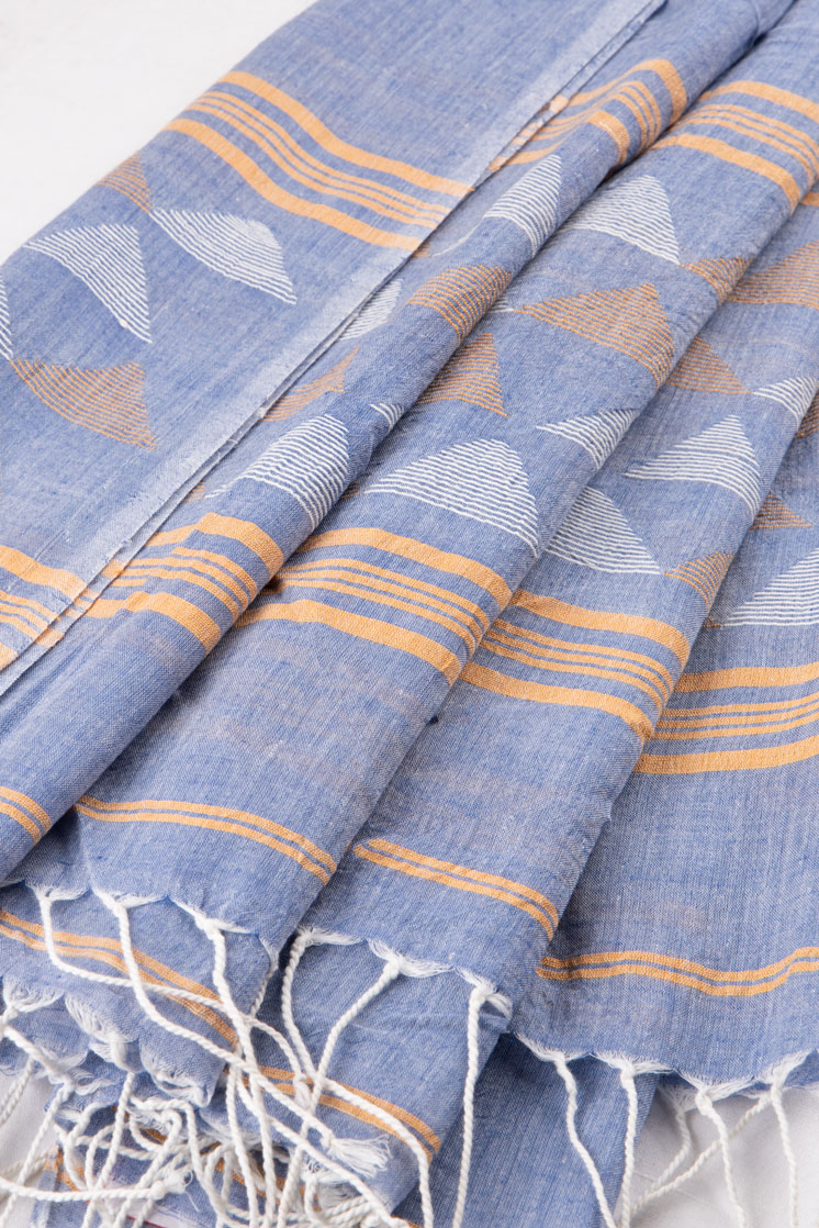 HANDWOVEN BLUE SCARF 90