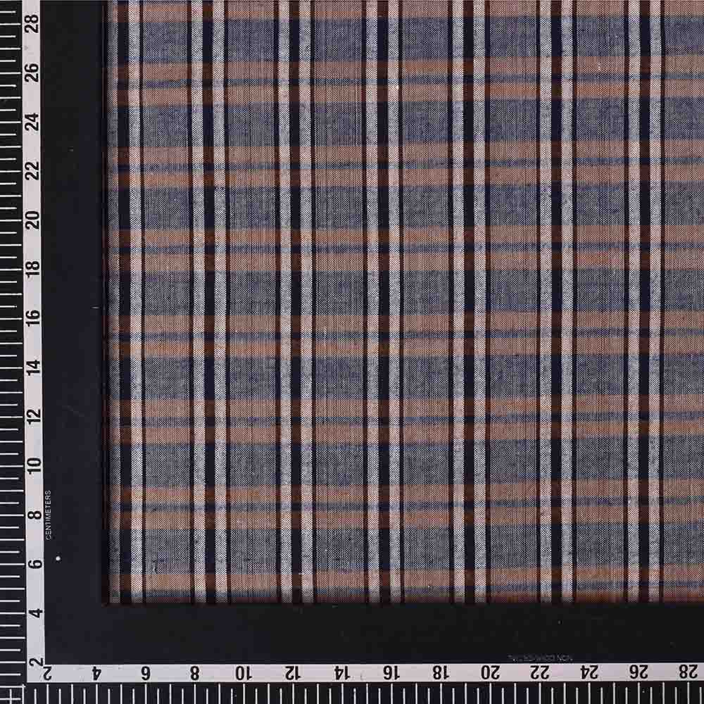 CHECK MULTICOLOR PURE COTTON 90 GSM HANDWOVEN FABRIC