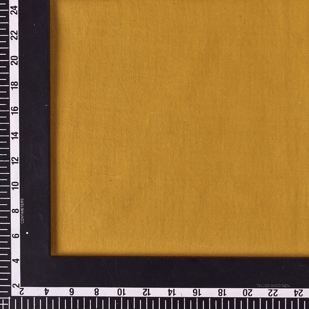 PLAIN MUSTARD KHADI COTTON 120 GSM HANDWOVEN FABRIC