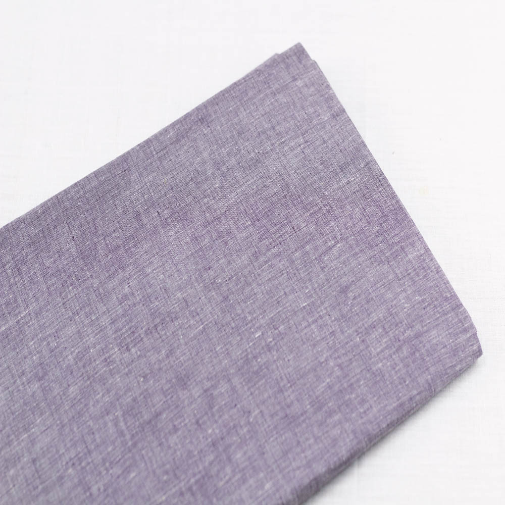 CHAMBRAY PURPLE KHADI COTTON 75 GSM HANDWOVEN FABRIC