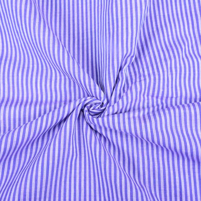Stripe Purple Pure Cotton 90 GSM Handwoven Fabric 43