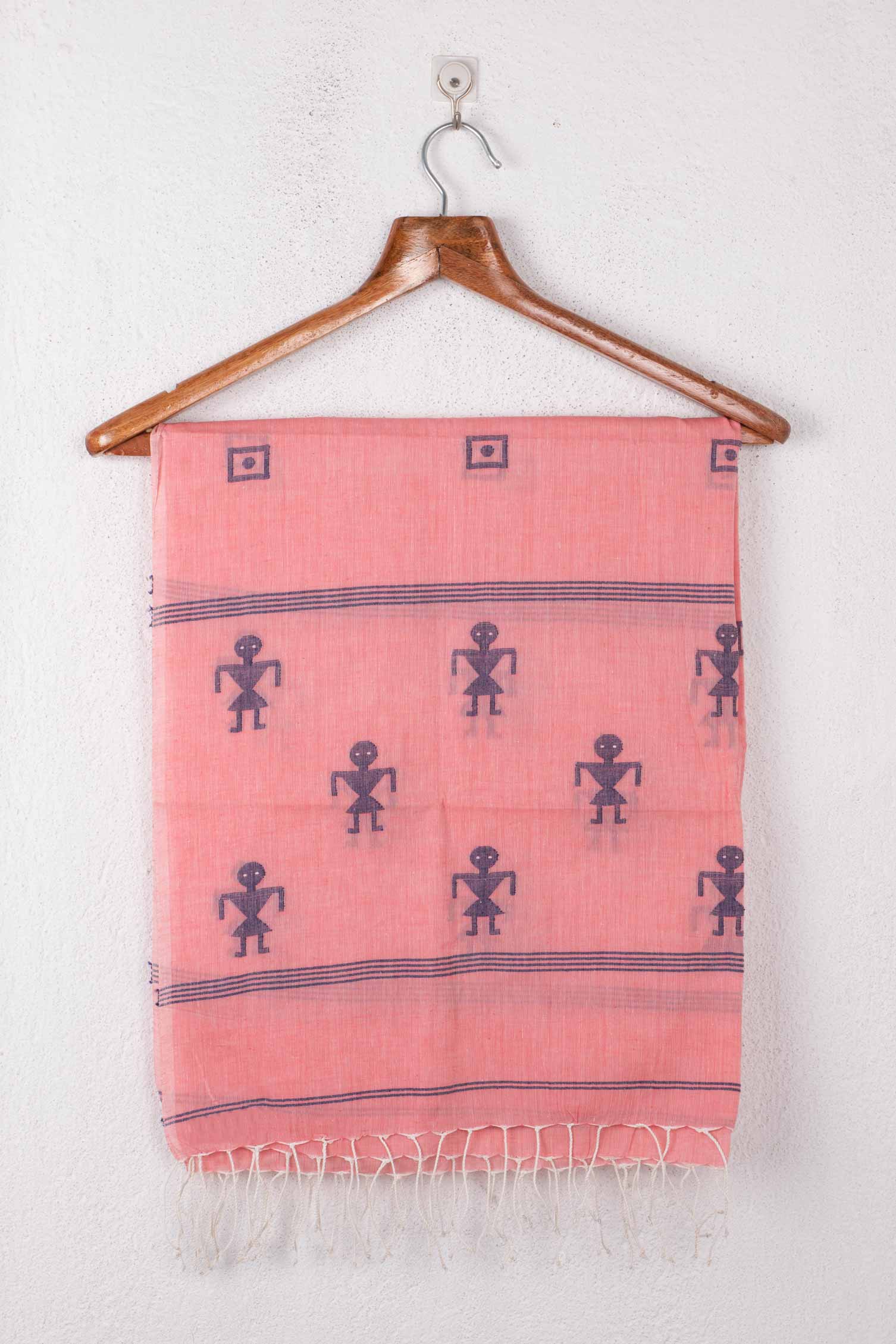 Handwoven Pink Scarf 81
