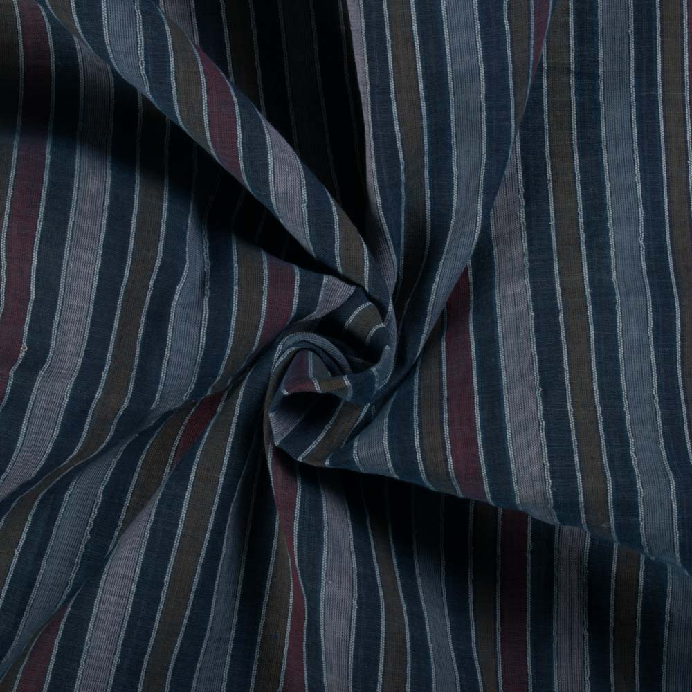 Multicolour Stripe Pure Cotton 60 GSM Handwoven Fabric