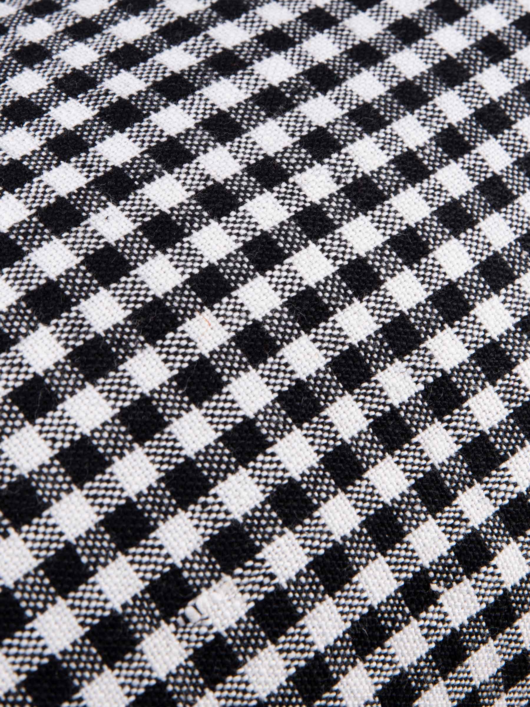 Black & White Checks Lumbar Cushion Cover 