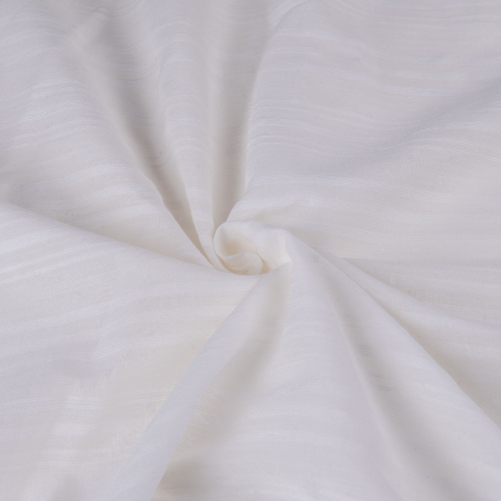 WHITE STRIPE COTTON 77 GSM FABRIC - BLEACHED WHITE & DYEABLE G