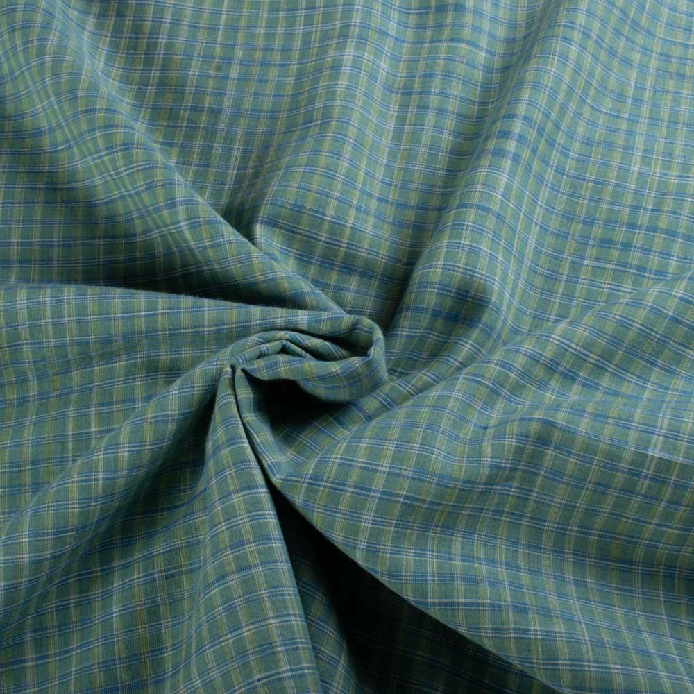 Multicolor Check Tie-Dye 50 GSM Pure Cotton Handwoven Fabric