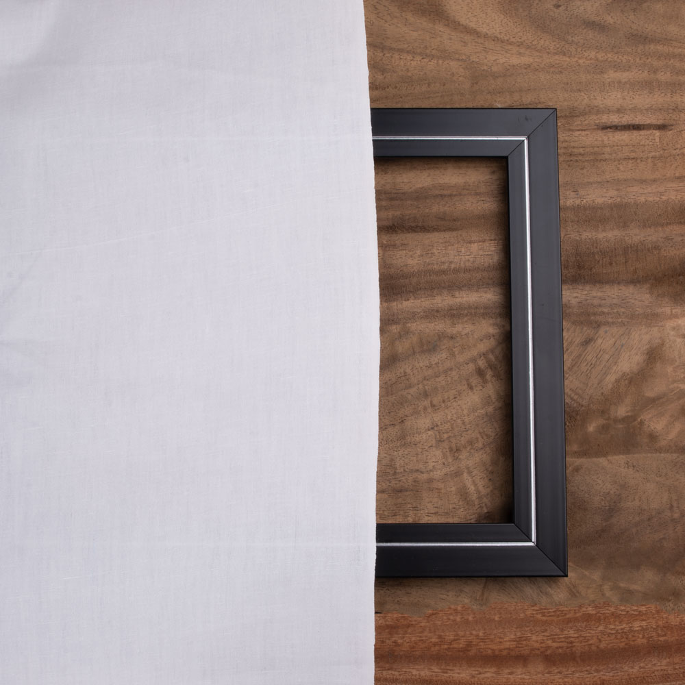 WHITE Mulmul KHADI COTTON 92 GSM FABRIC - BLEACHED, DYEABLE & 36 10