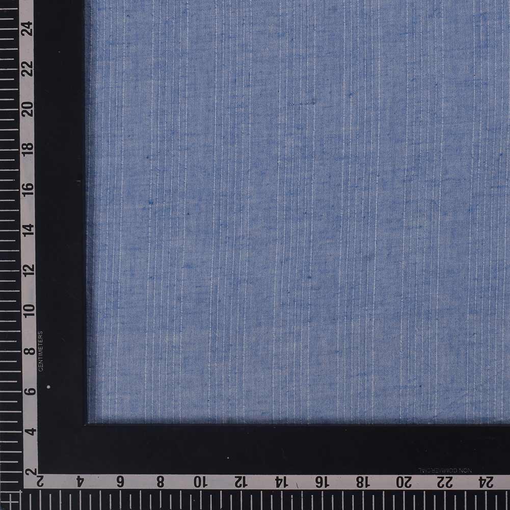 STRIPE BLUE PURE COTTON 80 GSM HANDWOVEN FABRIC