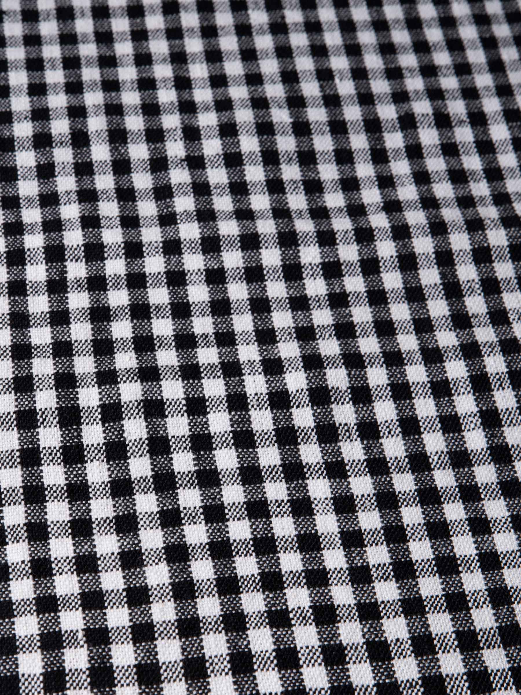 Black & White Handspun Khadi Cotton Table Runner