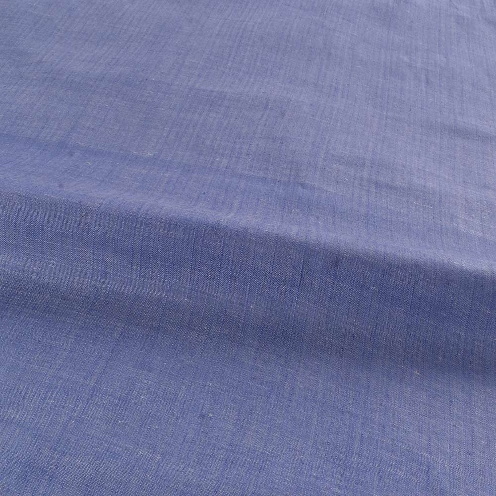 STRIPE BLUE PURE COTTON 74 GSM HANDWOVEN FABRIC