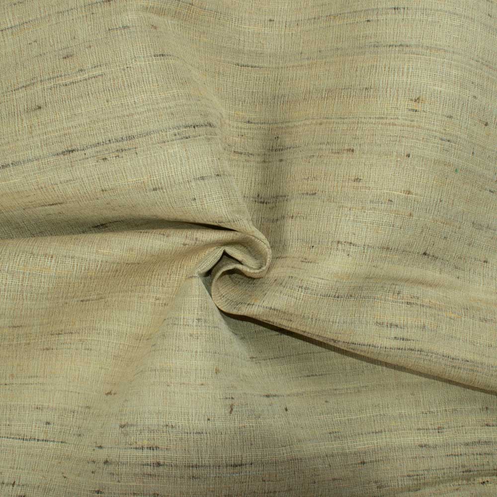 Plain Cream Natural Ketya Silk Cotton Blend 150 GSM Handwoven Fabric