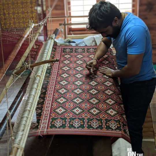 Patola fabric weaving