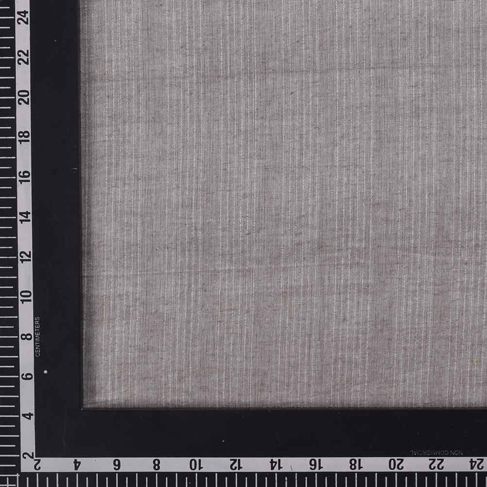 STRIPE GREY PURE COTTON 80 GSM HANDWOVEN FABRIC