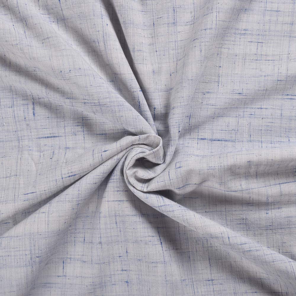 Futki Blue Grey Khadi Cotton 125 GSM Handwoven Fabric