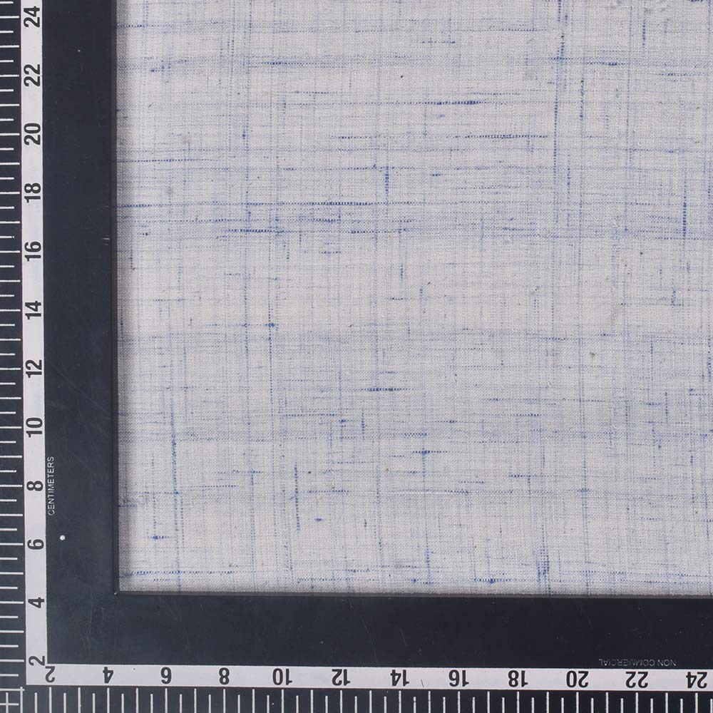 FUTKI BLUE GREY KHADI COTTON 125 GSM HANDWOVEN FABRIC