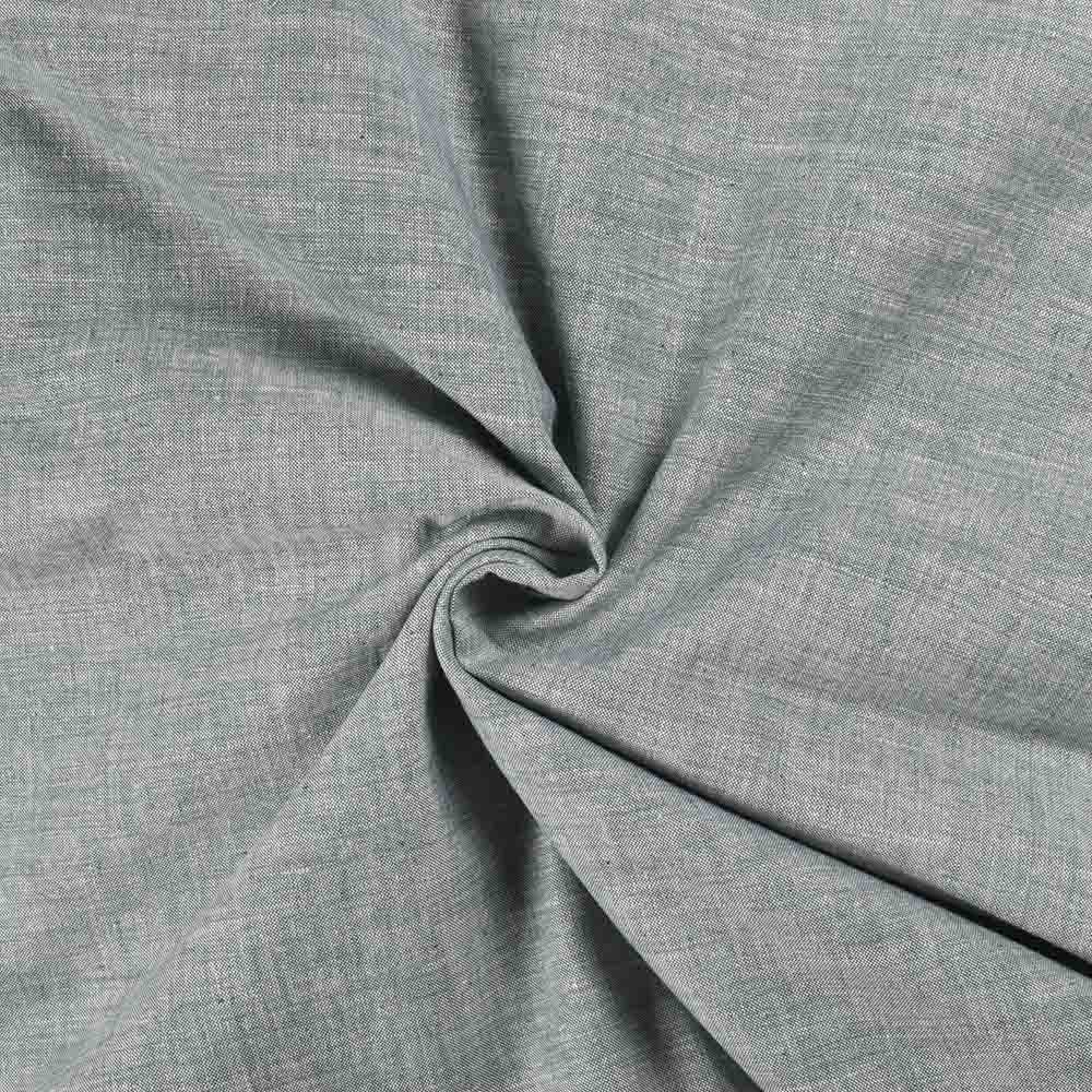 Chambray Grey Khadi Cotton 115 GSM Handwoven Fabric-N29