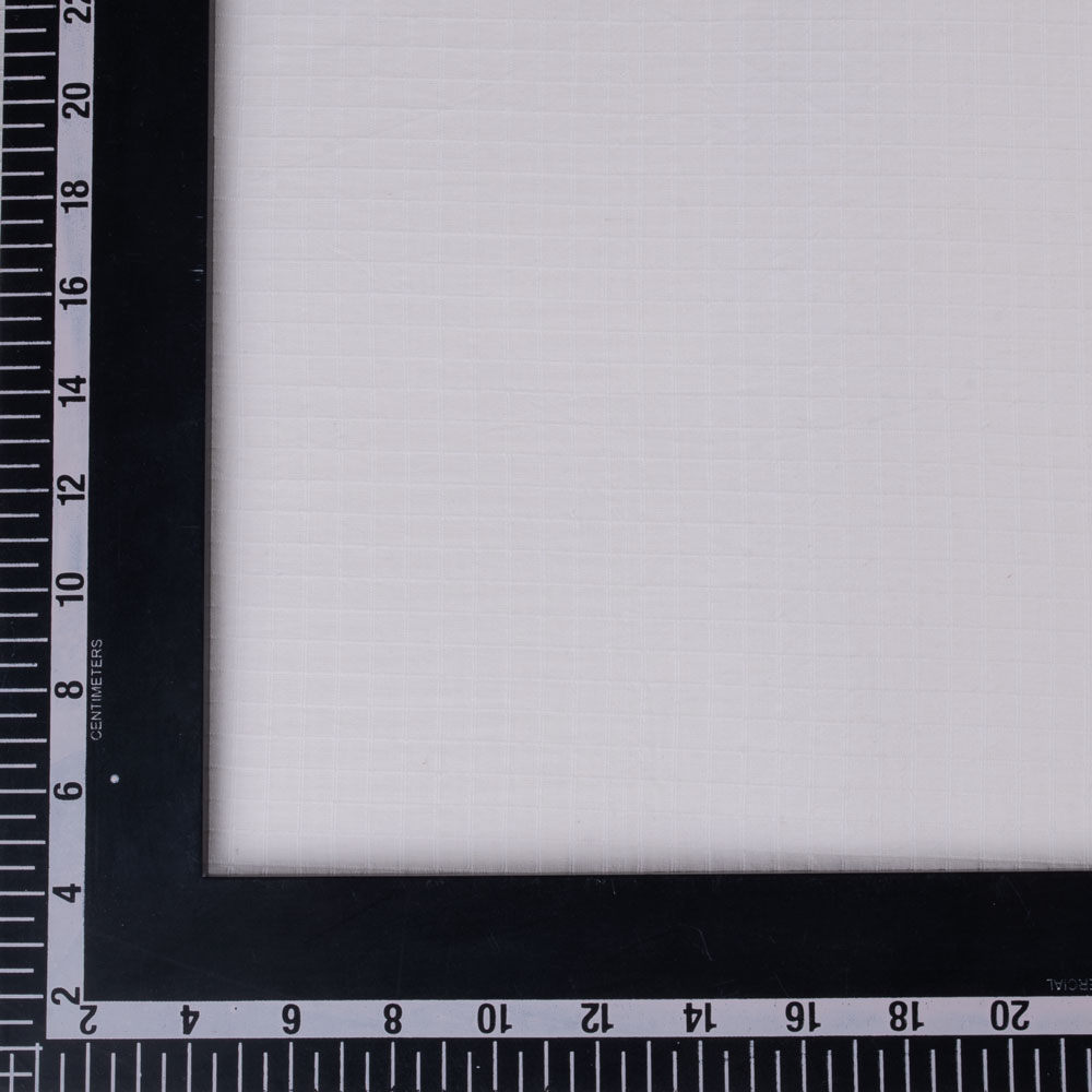 WHITE CHECK COTTON 98 GSM FABRIC - BLEACHED WHITE & DYEABLE