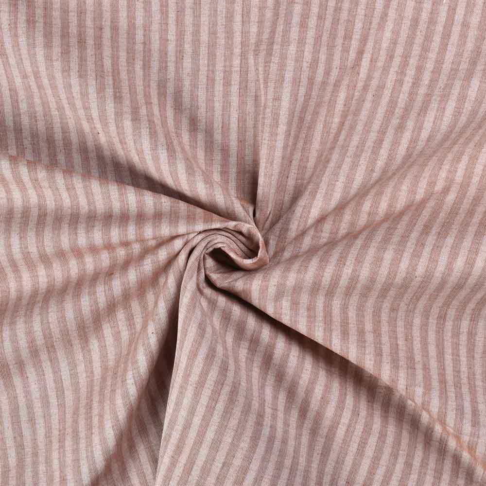 Stripe Brown Pure Cotton 85 GSM Handwoven Fabric P15