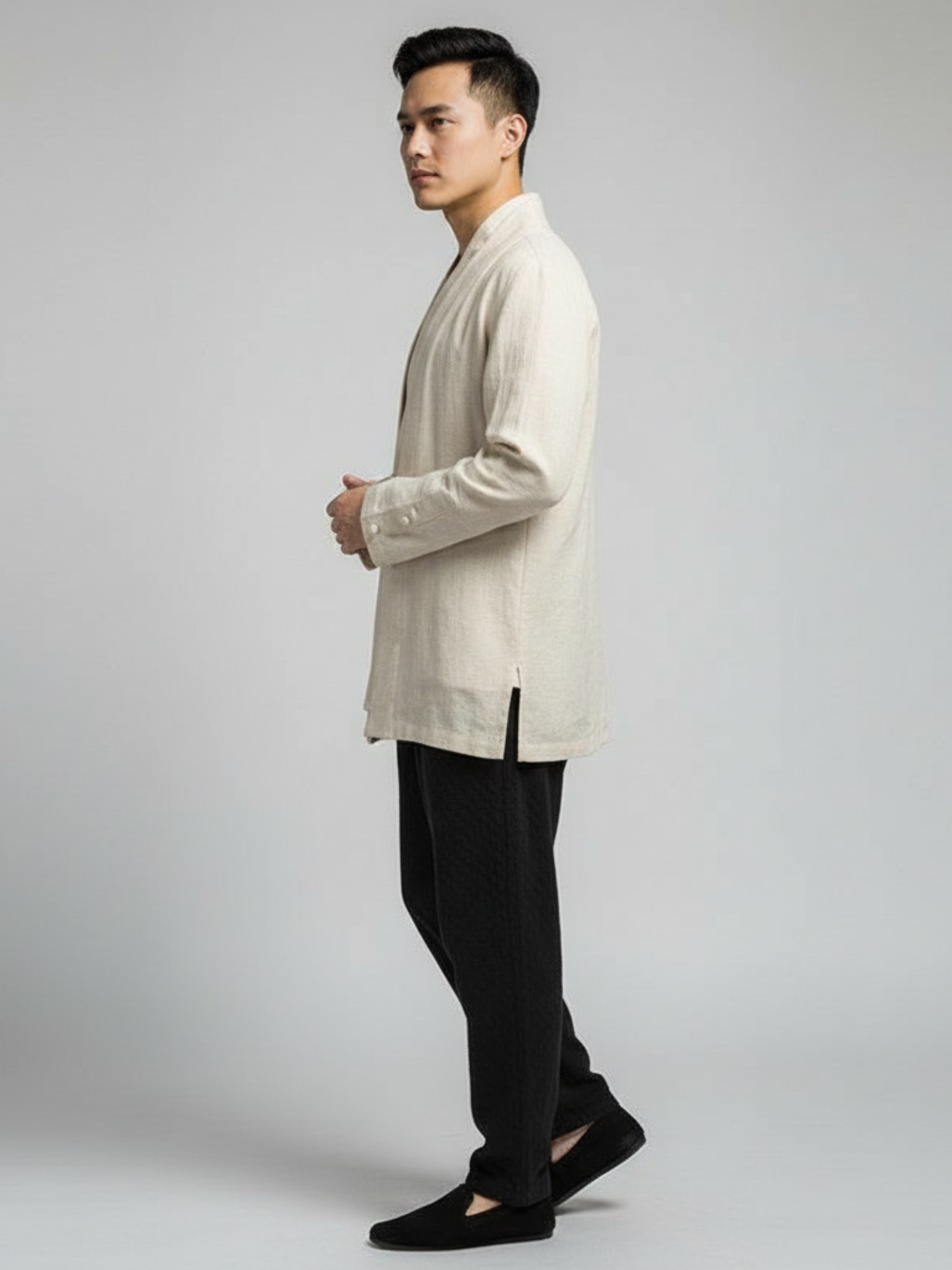 Double Layer Men's Angrakha Short Kurta