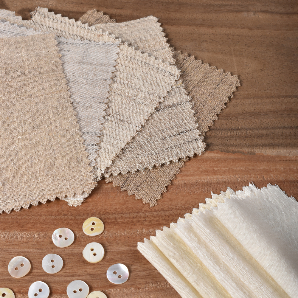 Indian Peace Silk Fabric Swatches - Matka, Ketya