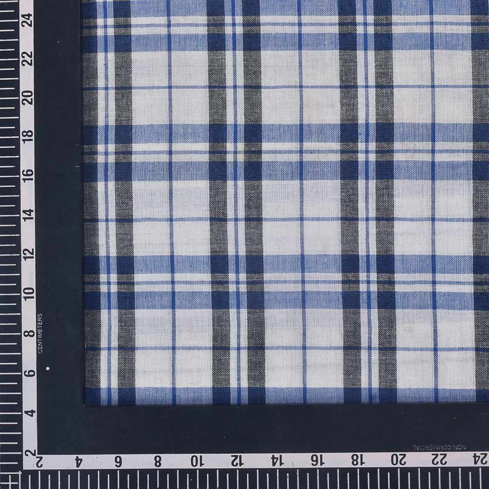 CHECK MULTICOLOR PURE COTTON 98 GSM HANDWOVEN FABRIC 417