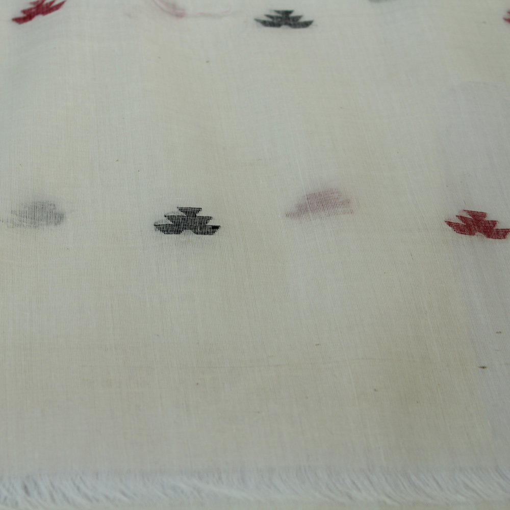 GEOMETRIC CREAM JAMDANI PURE COTTON 55 GSM FABRIC 36