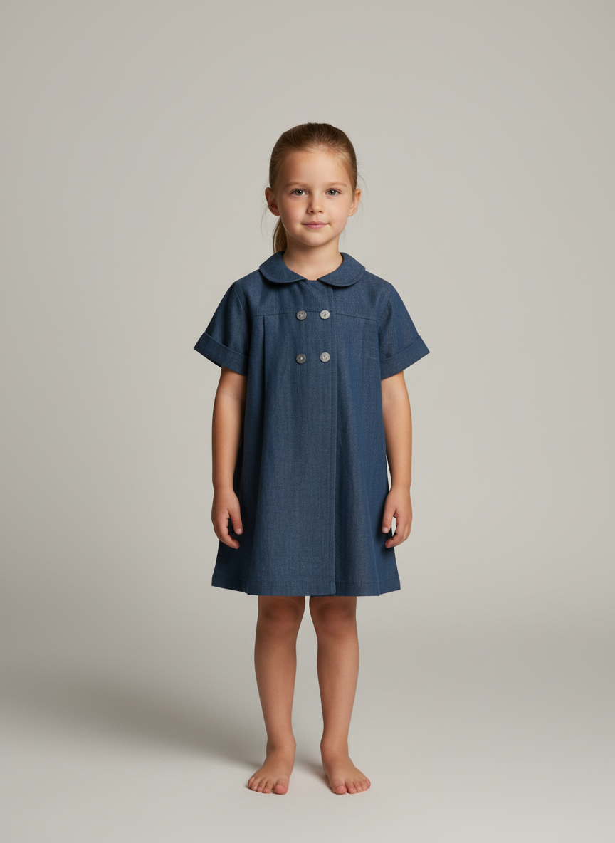 Denim Peter Pan Collar Dress