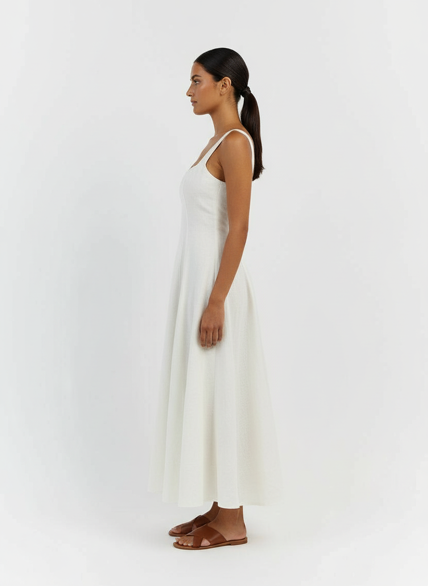 Sleeveless Ankle Length Paneled Dress