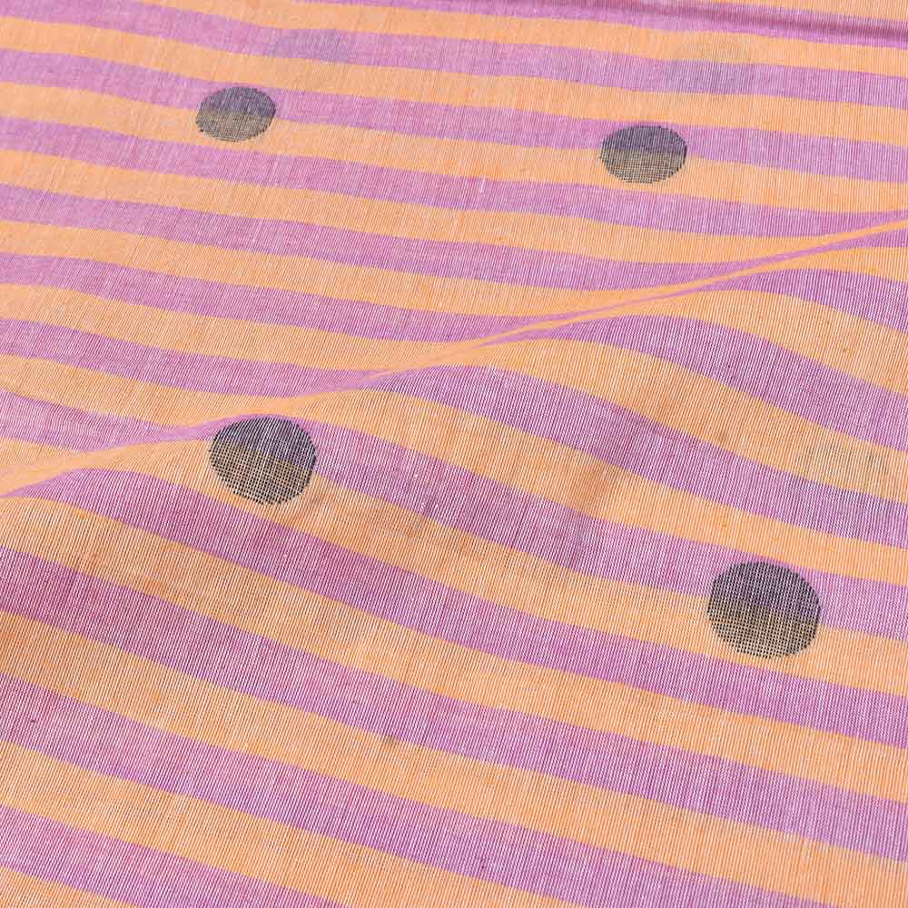 PINK JAMDANI PURE COTTON 60 GSM HANDWOVEN FABRIC