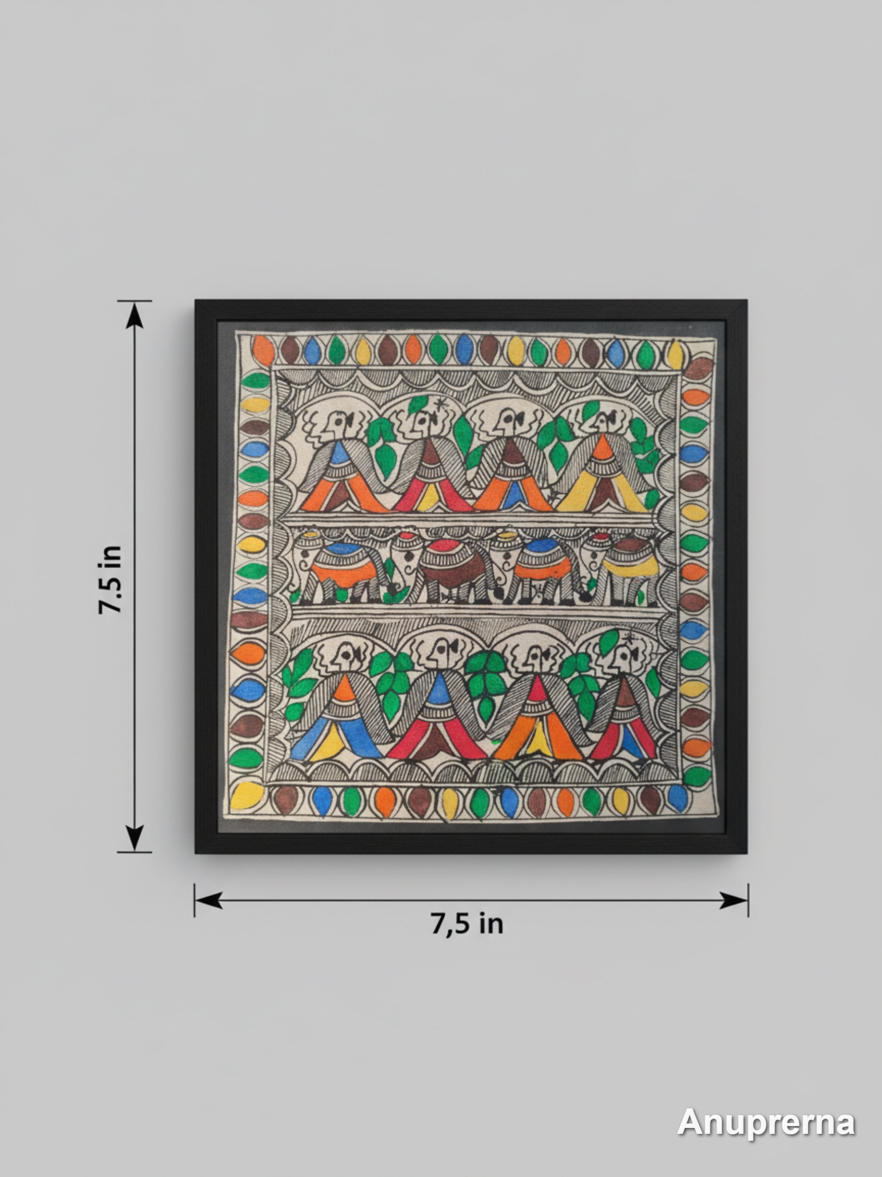 Forest Dance Madhubani Wall Art Decor