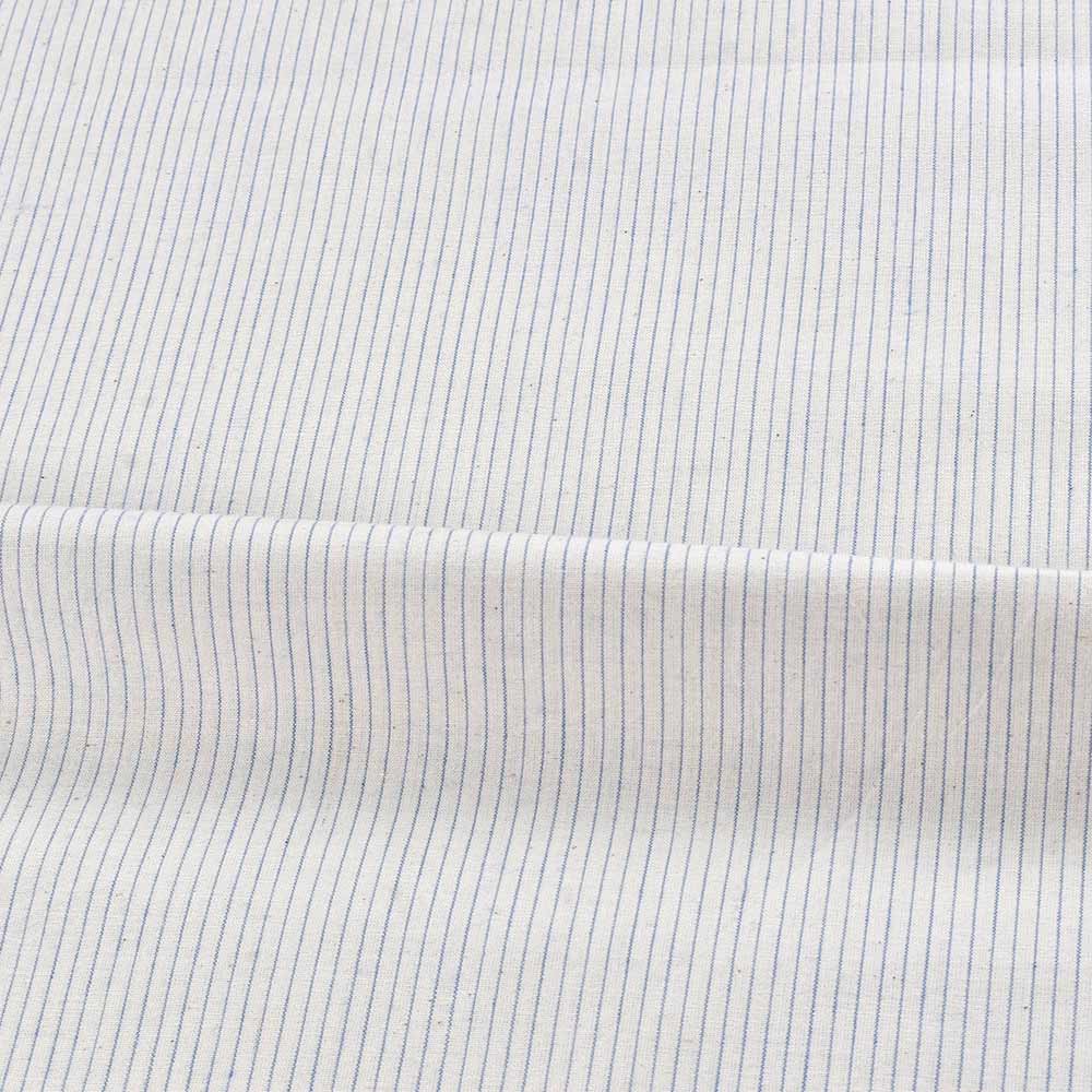 PINSTRIPE BLACK & WHITE PURE COTTON 92 GSM HANDWOVEN FABRIC