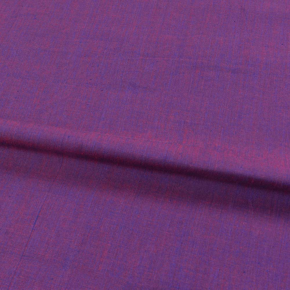 SOLID BLUE RED CROSS COLOR PURE COTTON 90 GSM HANDWOVEN FABRIC