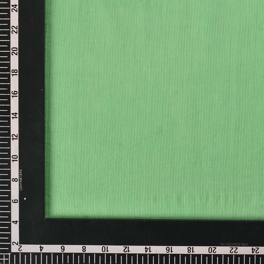 STRIPE GREEN PURE COTTON 77 GSM HANDWOVEN FABRIC