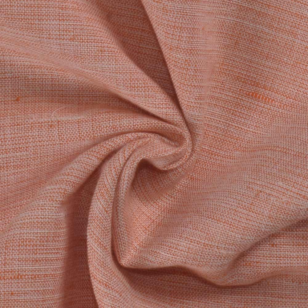 Futki Orange Khadi Cotton 93 GSM Handwoven Fabric