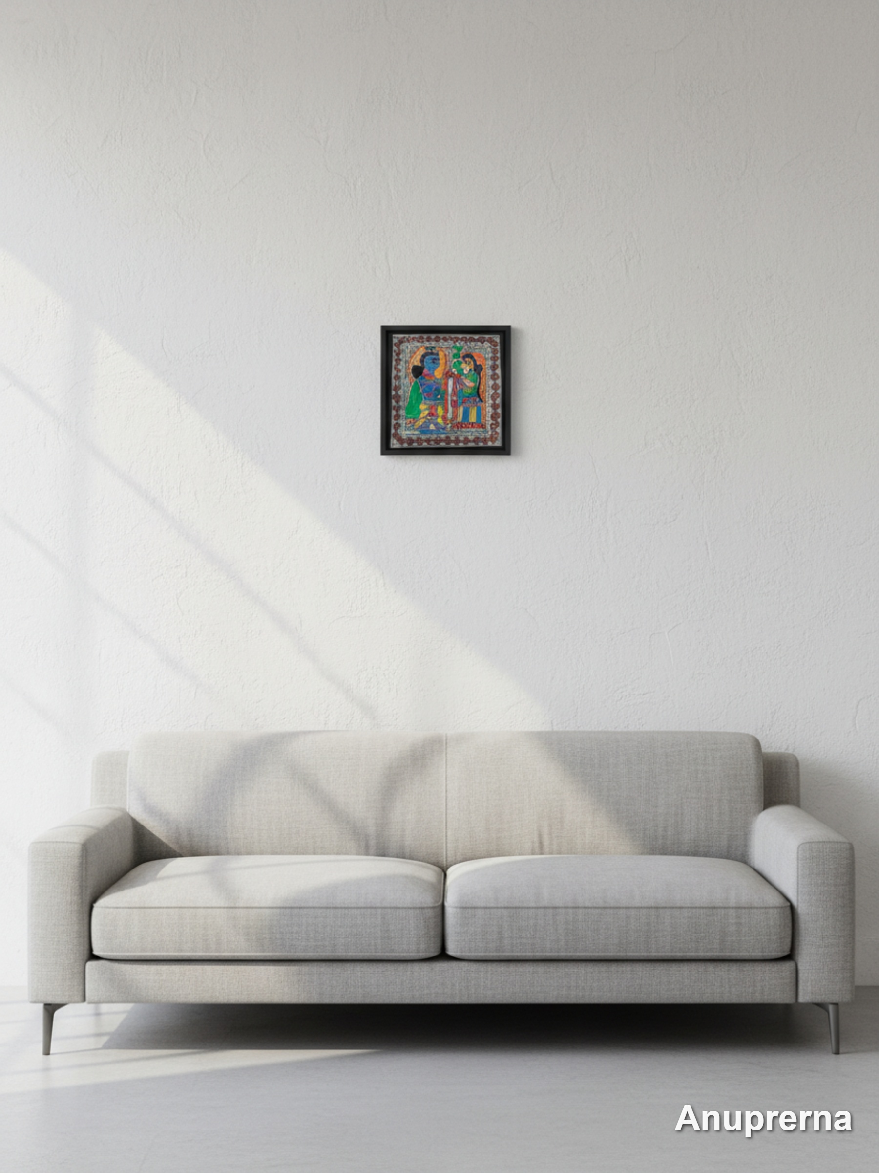 Marriage Of The Gods Madhubani Wall Art Decor
