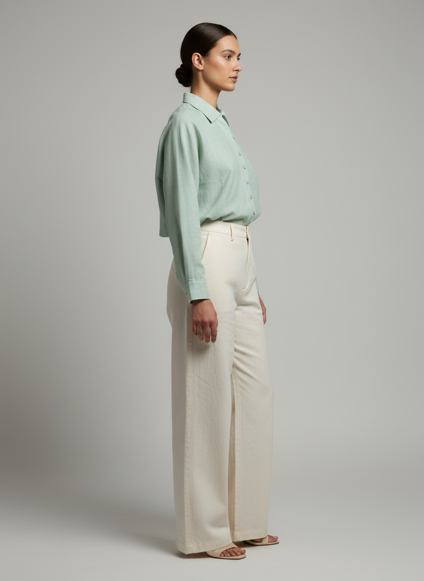 Crop Panel Shirt