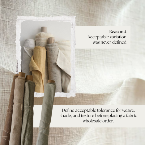 Handwoven fabric close-up showing natural variation in weave and texture within acceptable tolerance