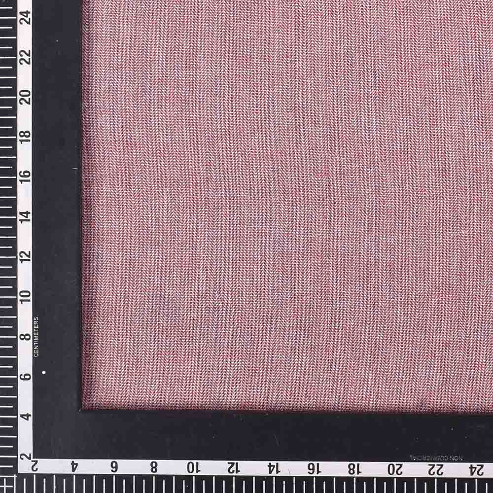 HERRINGBONE TWILL RED PURE COTTON 97 gsm HANDWOVEN FABRIC