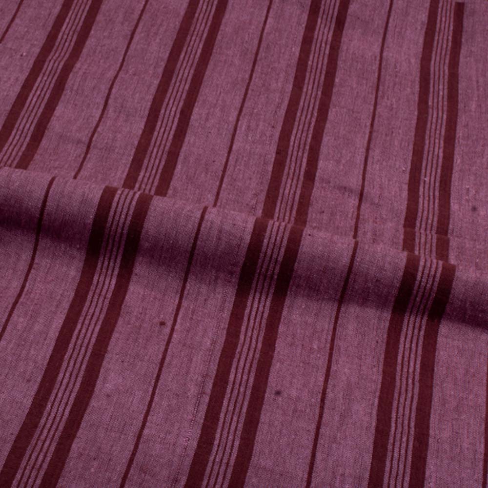STRIPE PINK PURE COTTON 98 GSM HANDWOVEN FABRIC 232