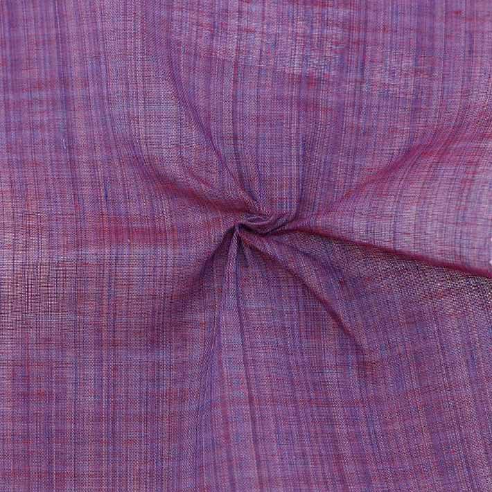 Stripe Purple Pure Cotton 64 GSM Handwoven Fabric C4