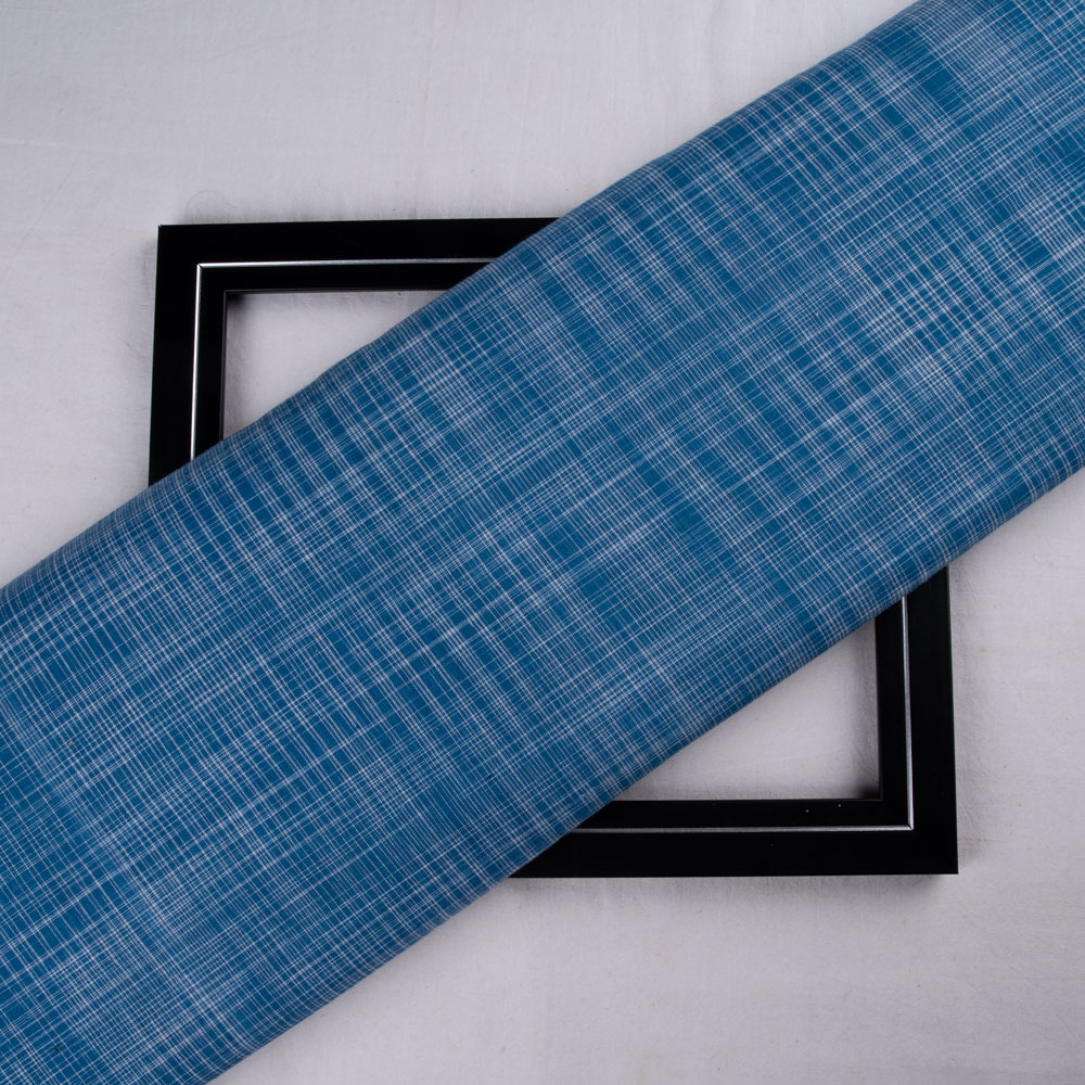 Blue Yarn Tie-Dye 94 GSM Pure Cotton Fabric