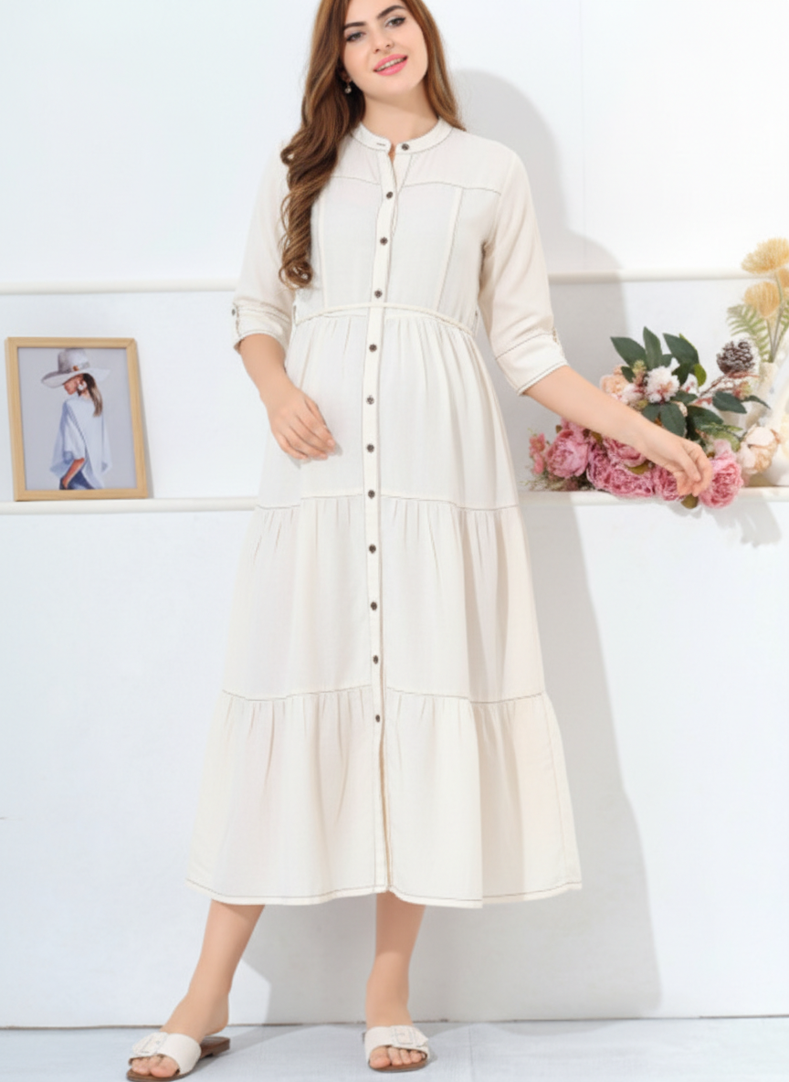 Panelled & Tiered Dress