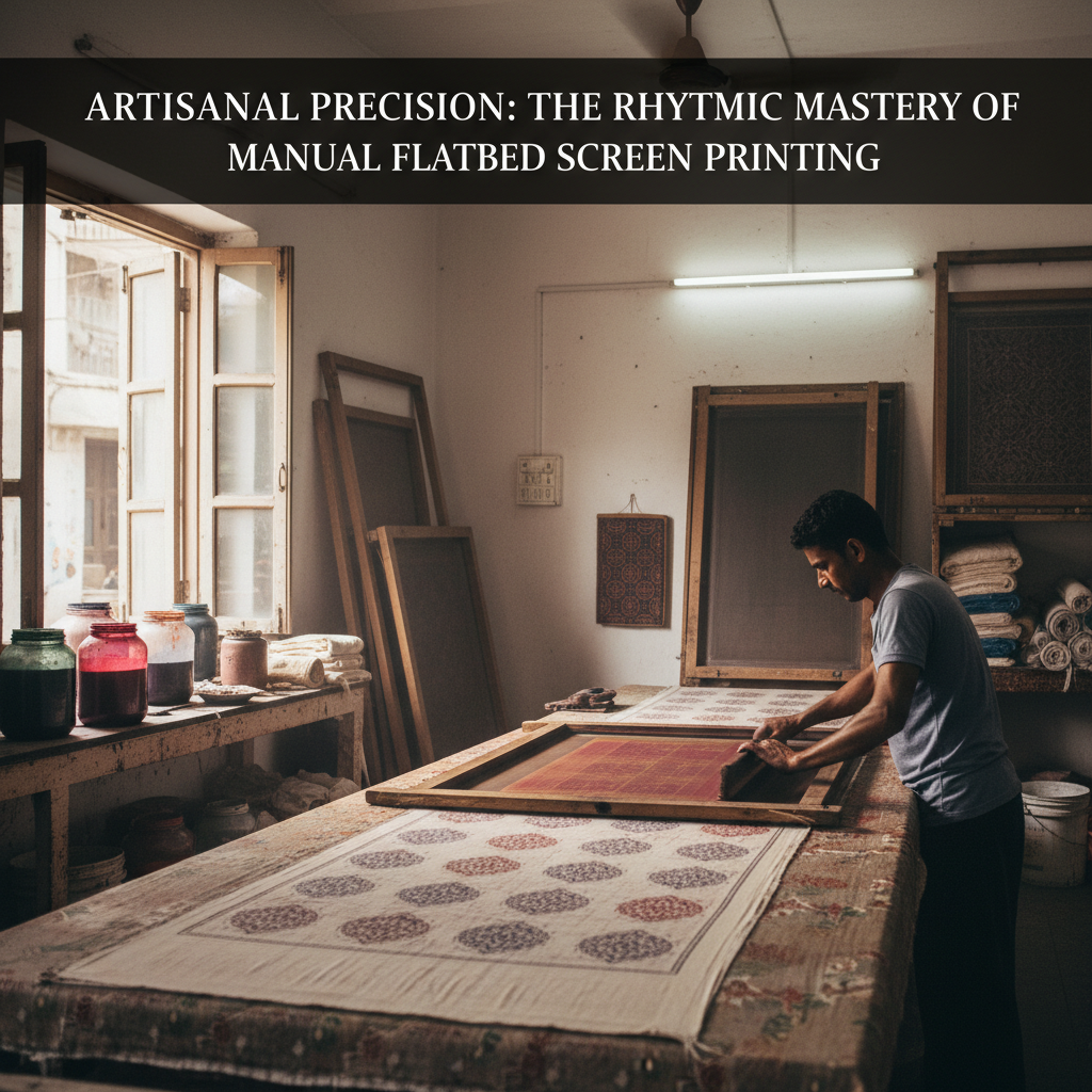 Manual screen printing precision: screen printing vs digital printing artisan techniques.