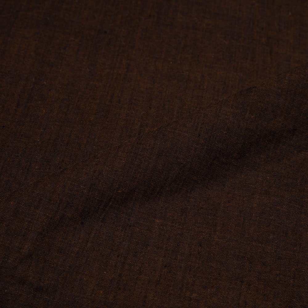CROSS COLOUR BROWN PURE COTTON 95 GSM HANDWOVEN FABRIC SB16