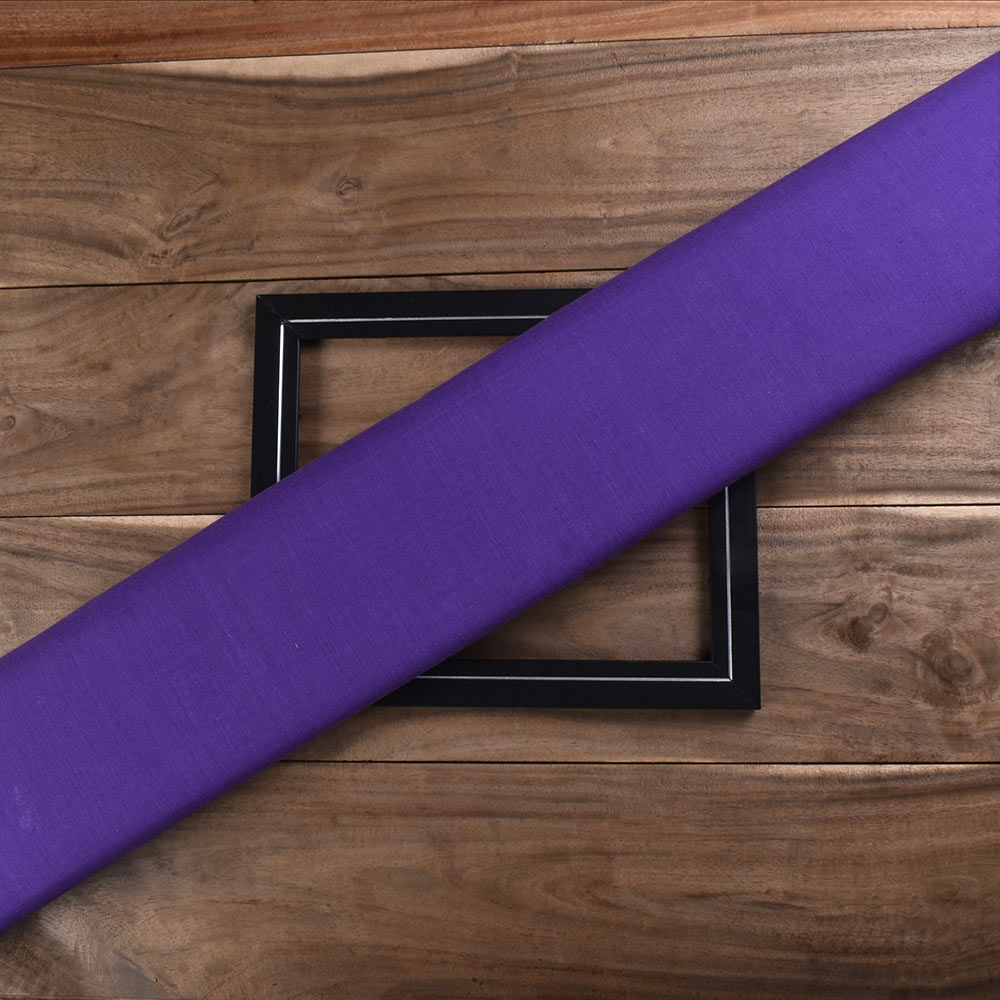 Solid Purple Pure Cotton 85 GSM Handwoven Fabric