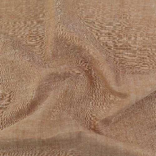 Chambray Light Brown Khadi Cotton 92 GSM Handwoven Fabric