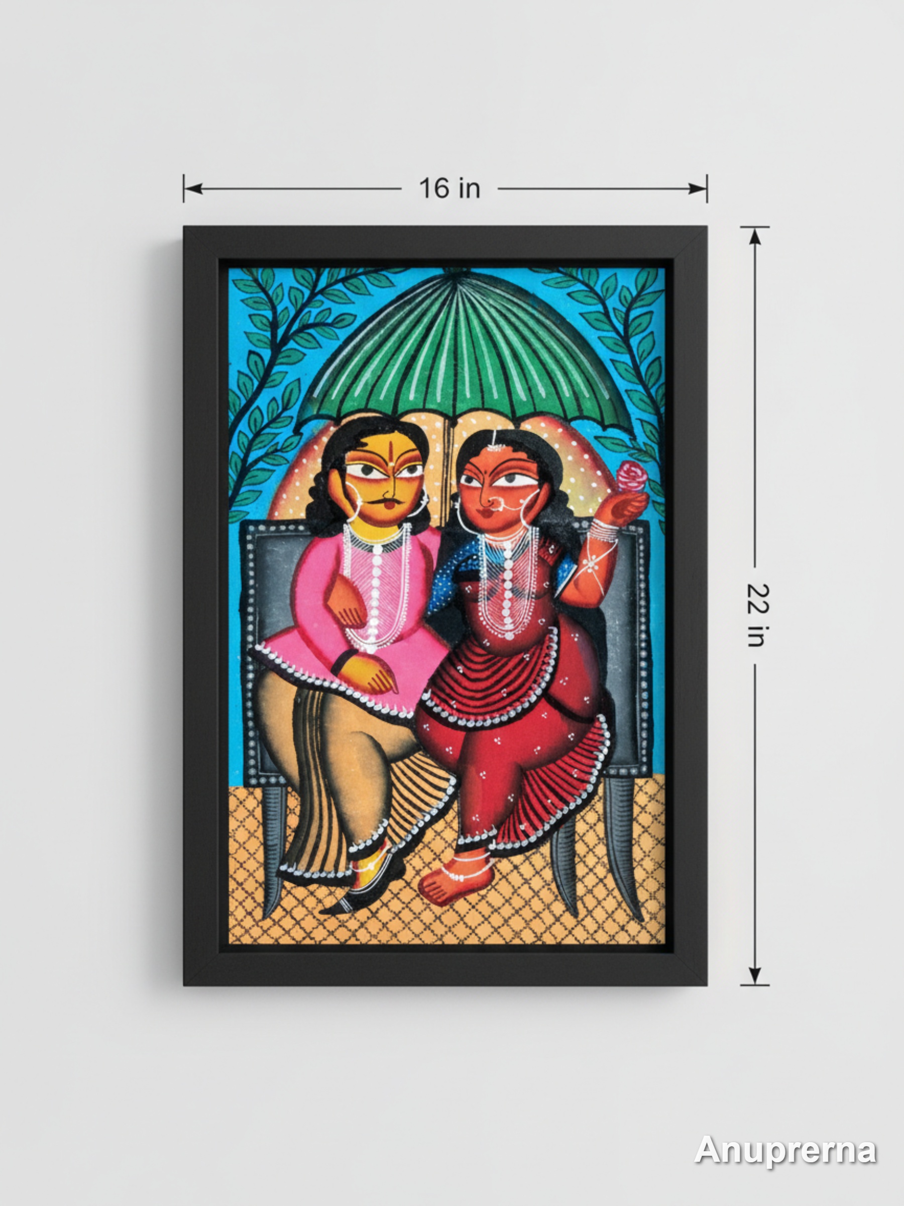 Man & Woman Pattachitra Wall Art Decor